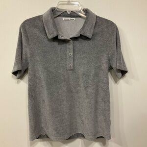 Reformation  Jeans Antiqua Terry Polo In Gray Sz XS